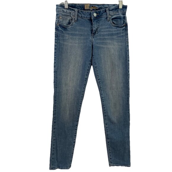 Kut from the Kloth Low Rise Jeans Womens 2 Blue Denim Katy Straight Stretch Y2K - Picture 1 of 12